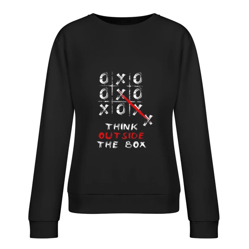Tic Tac Toe Game Design Female Pullover Sweatshirt