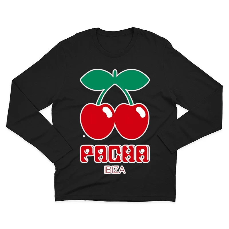 Pacha Ibiza Nightclub's Iconic Cherry Logo Male Long Sleeve T-Shirt