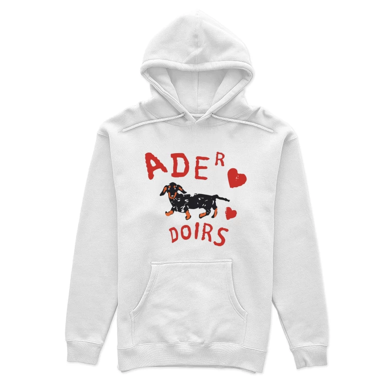 Illustration de teckel avec texte amoureux Femme Sweat à capuche