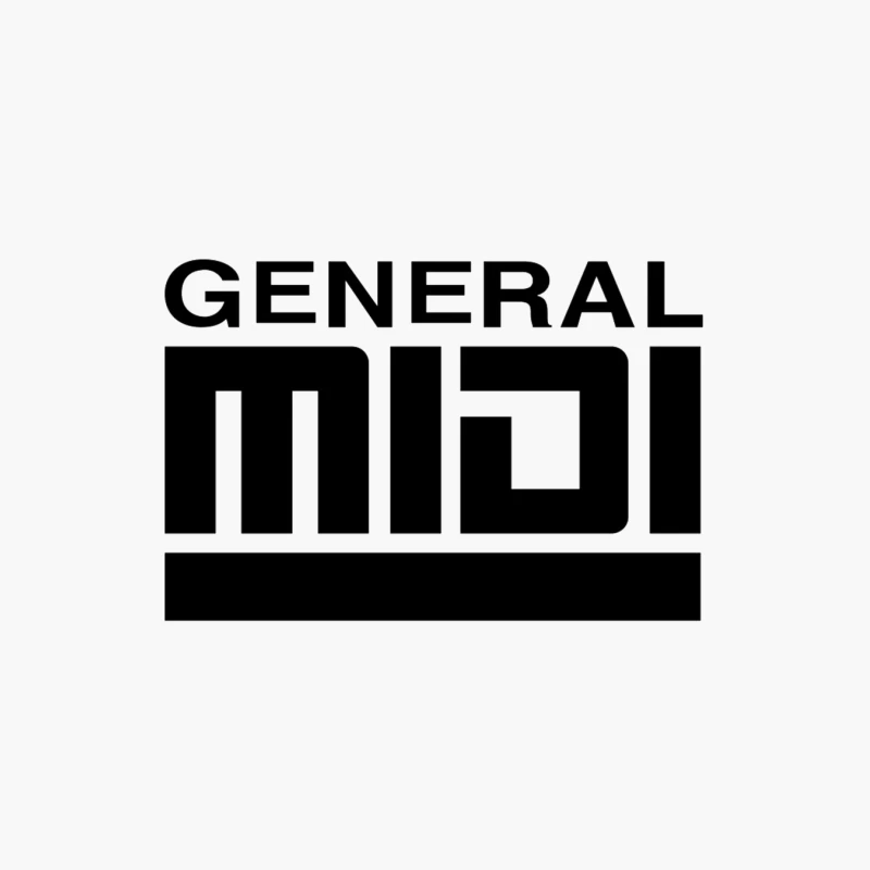 General MIDI Digital Audio Technology Logo Cotton Tote Bag