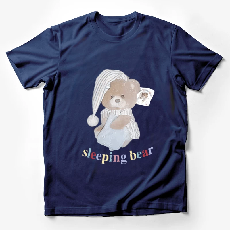 Schlafender Bär mit Schlafmütze Herren T-Shirt