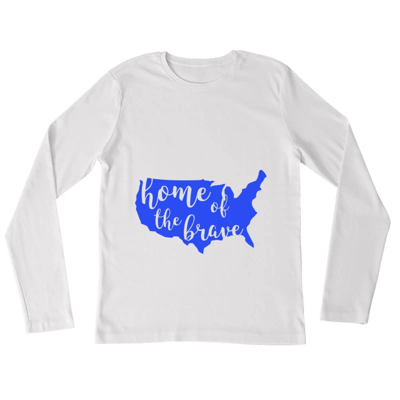 Carte des États-Unis: Maison des braves Femme Manches Longues T-Shirt