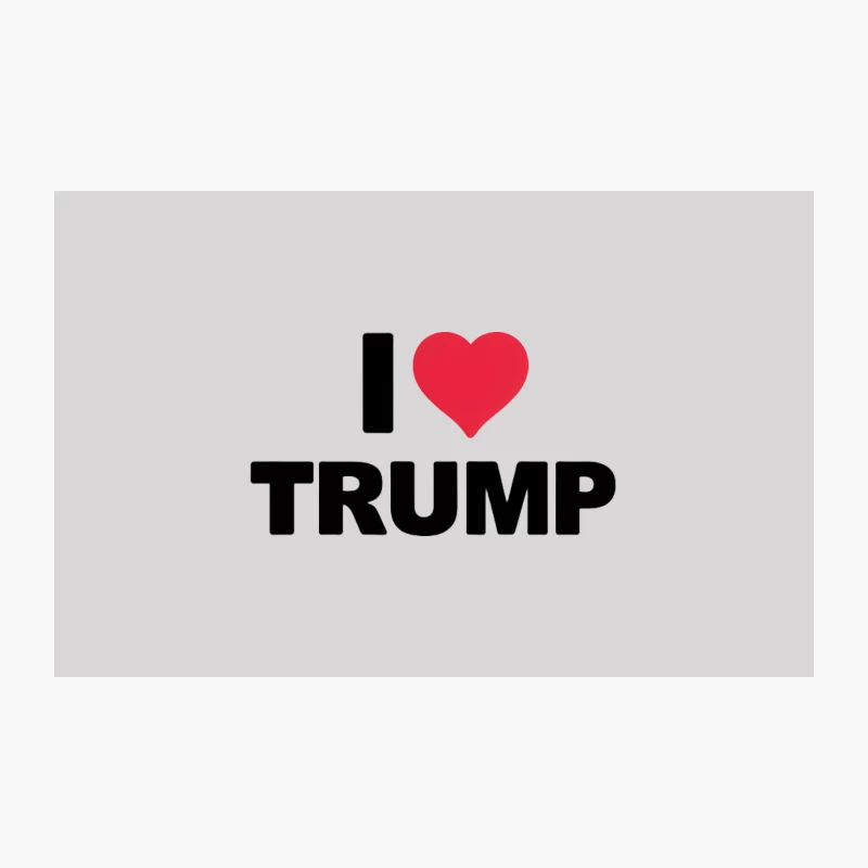 I Love Trump Political Support Text Travel Mug