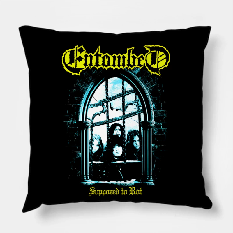 Entombed Supposed to Rot Throw Pillow