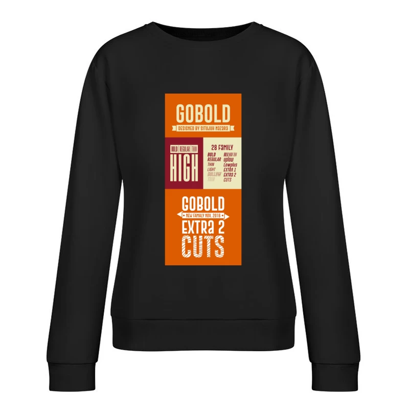 Typographie rétro GoBold Femme Sweat-shirt à enfiler