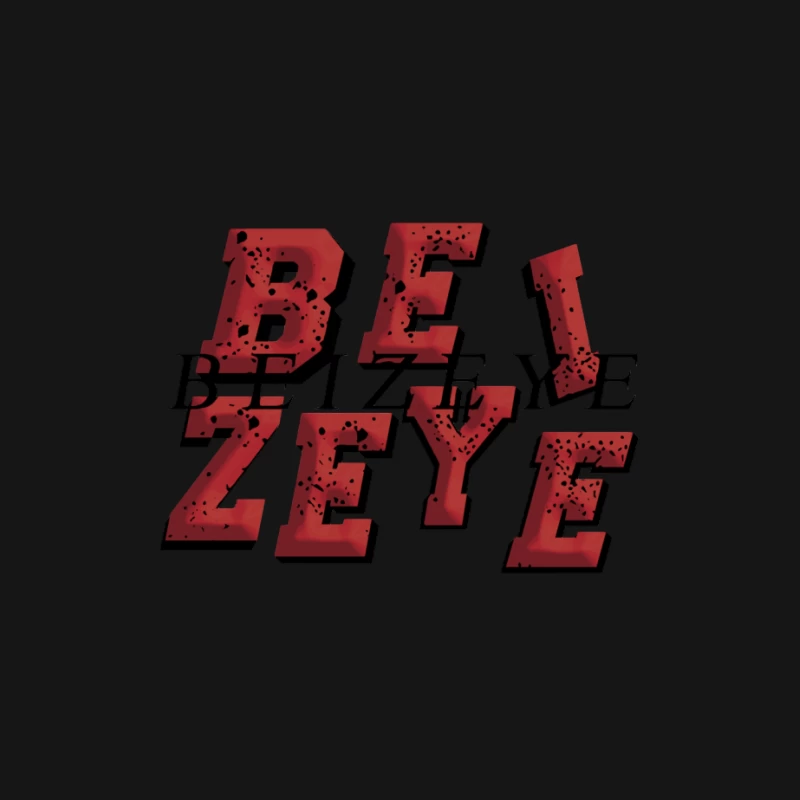 Rotes 3D-Typografie-Design Damen Langarm T-Shirt