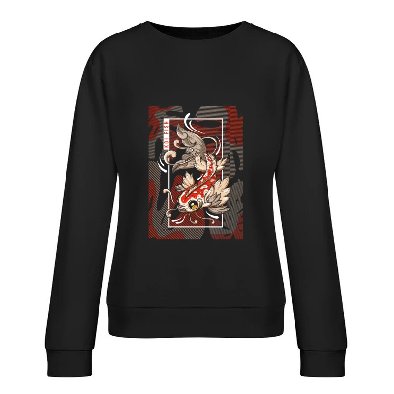 Koi Fish Art with a Contemporary Edge Female Pullover Sweatshirt