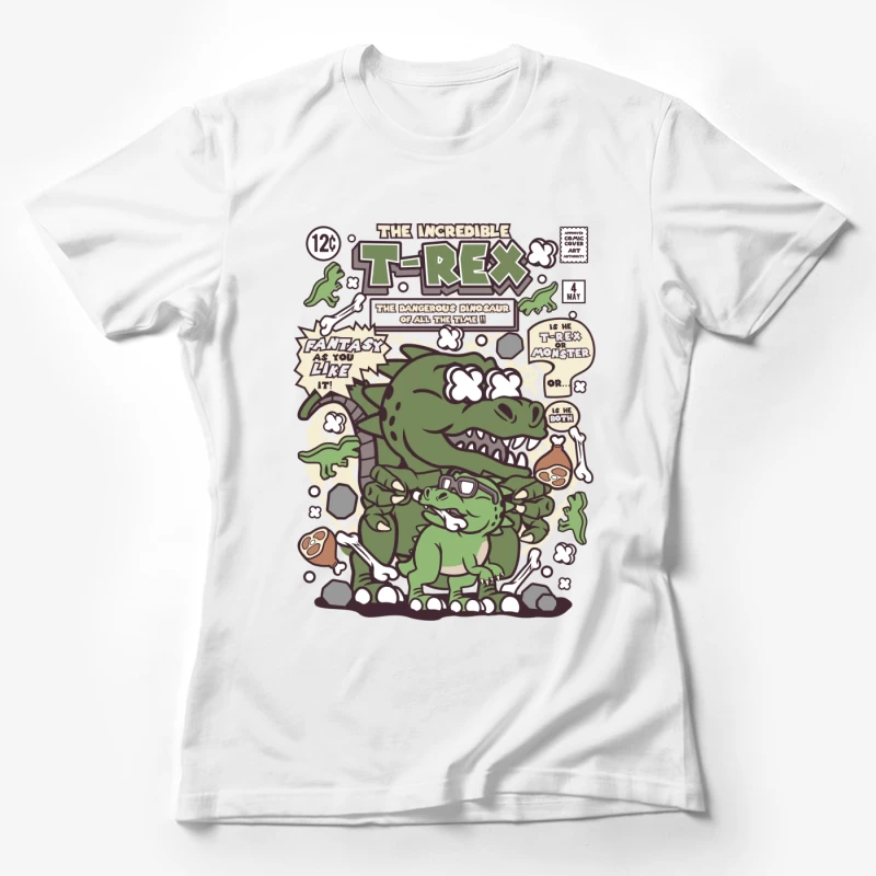 La BD du dangereux dinosaure T-Rex Femme T-Shirt