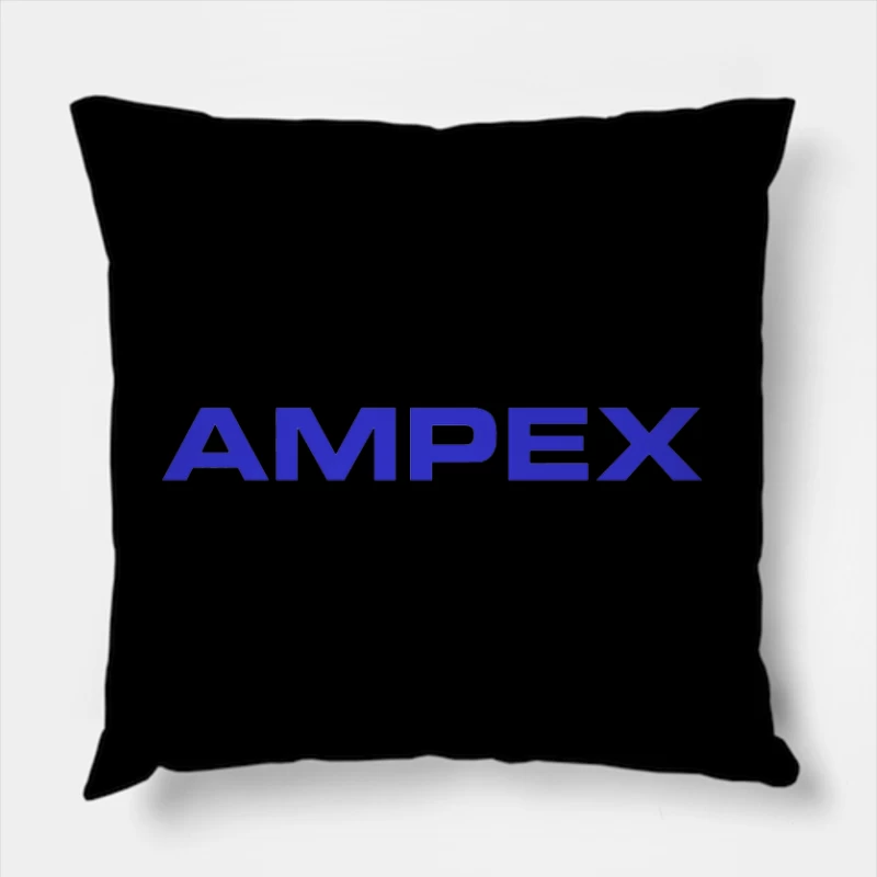 Ampex Blue Corporate Logo Throw Pillow