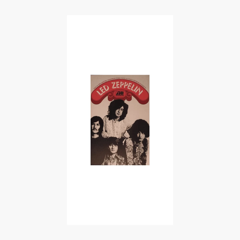 Vintage Led Zeppelin Atlantic Records Rock Band Music Poster iPhone Case