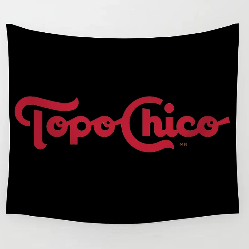 Topo Chico Vintage-Style Red Logo Design Tapestry