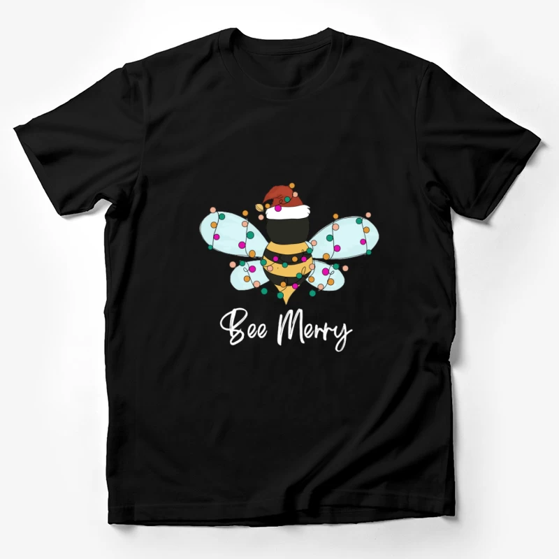 Abeille Joyeuse avec Lumières de Noël Homme T-Shirt