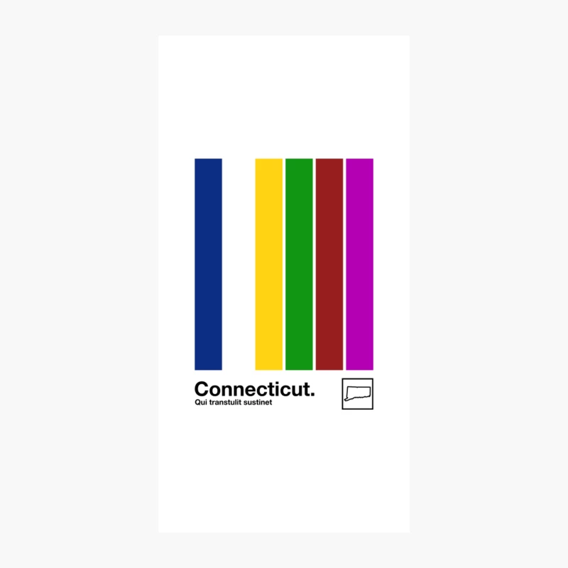 Connecticut   Original Minimalist Artwork Poster Design iPhone Case