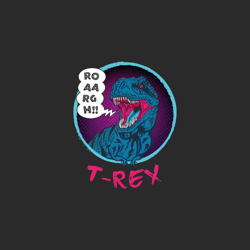 Neon T-Rex Power Baseball Cap