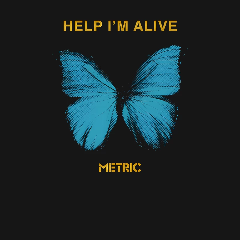 Metric Help I'm Alive Butterfly 2 Male Long Sleeve T-Shirt