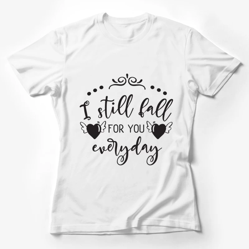 Citation Romantique Noire Femme T-Shirt
