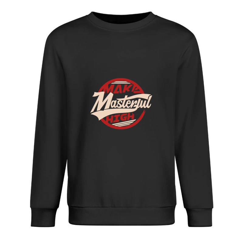 Retro Logo Design Herren Pullover Sweatshirt