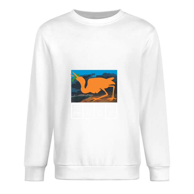 Kreativer Vogel mit chemischen Elementen Herren Pullover Sweatshirt