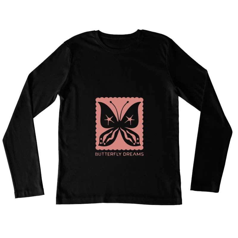 Schmetterlingstraum-Design Damen Langarm T-Shirt