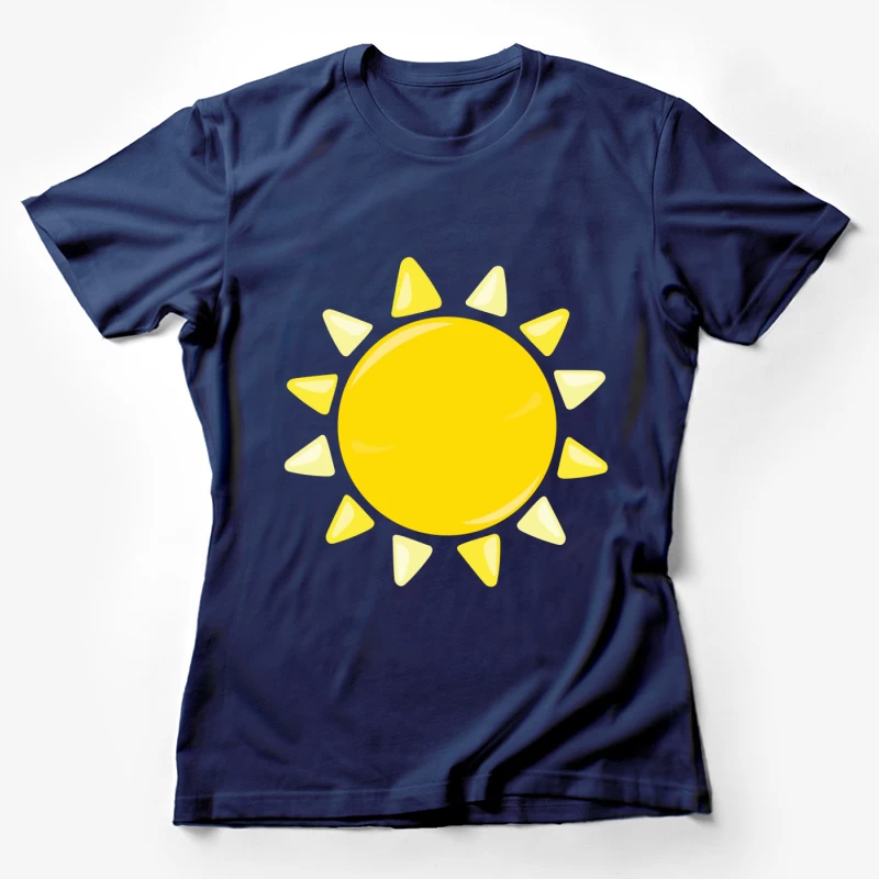 Soleil brillant avec rayons triangulaires Femme T-Shirt