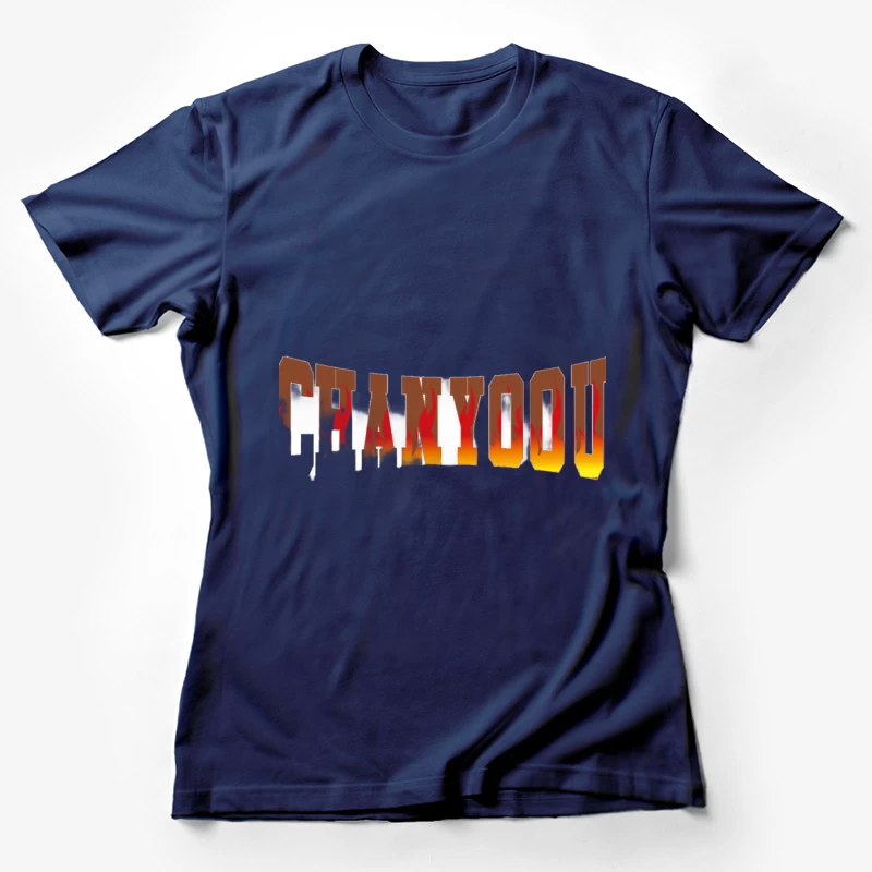 Flammende Buchstaben Damen T-Shirt