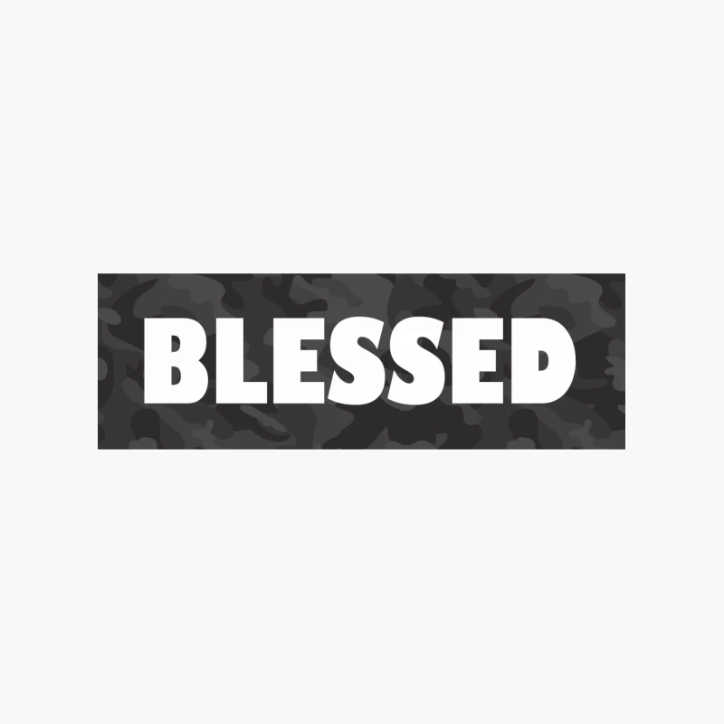 Blessed Camouflage Design Cotton Tote Bag