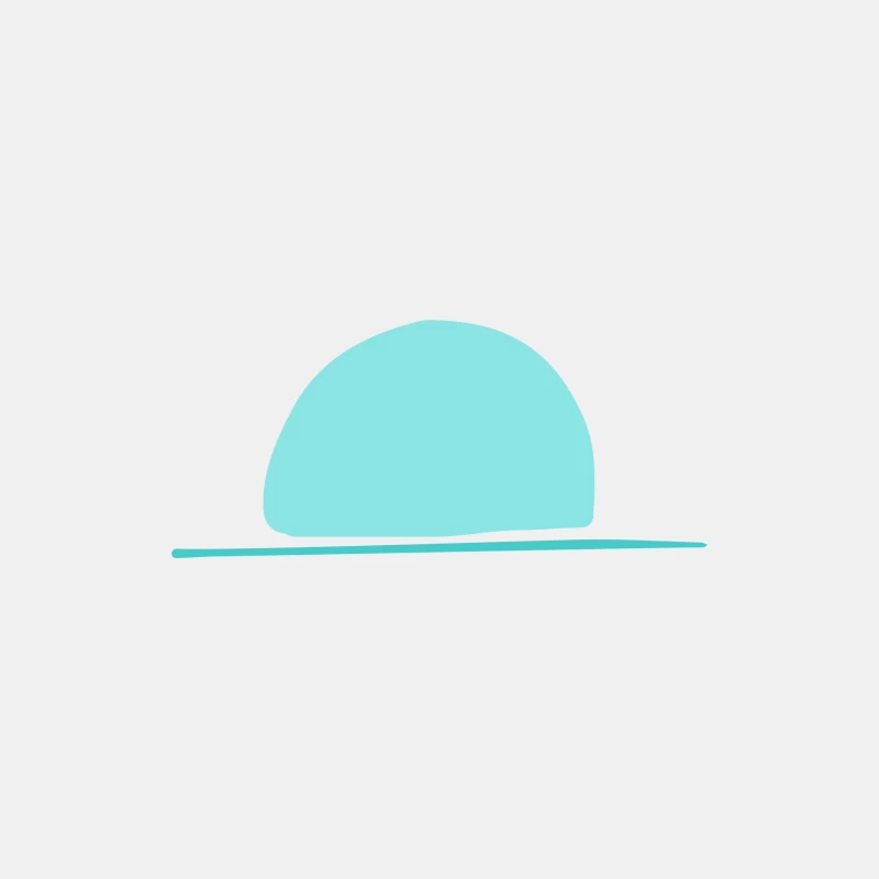 Illustration minimaliste de demi-cercle bleu Homme Débardeur