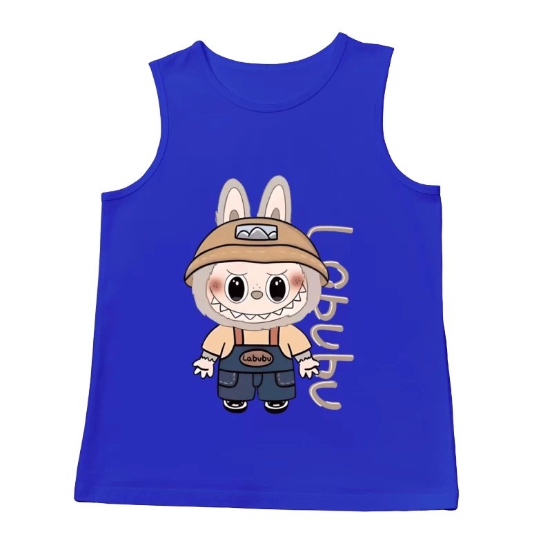 Labubu Charakter im Overall Herren Tanktops