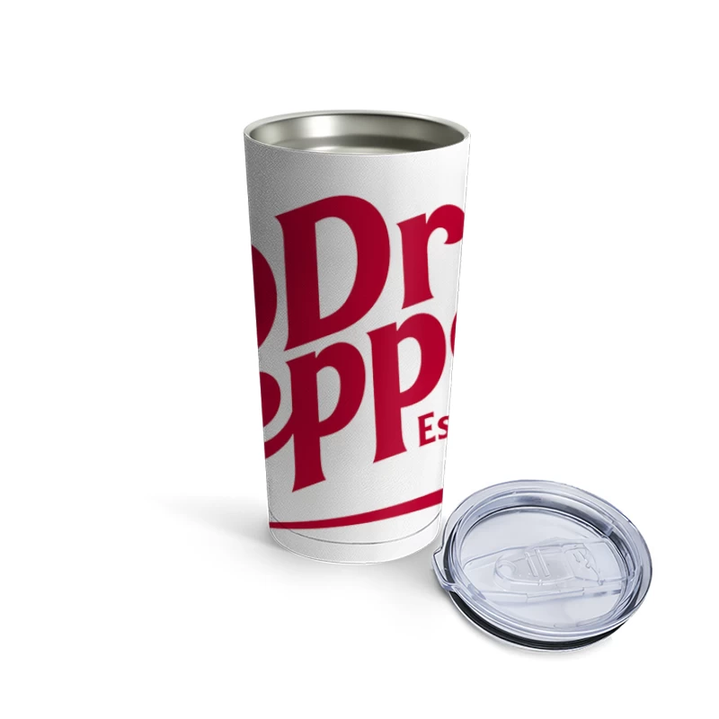 Dr Pepper Classic Red Logo Design - Established 1885 Travel Mug