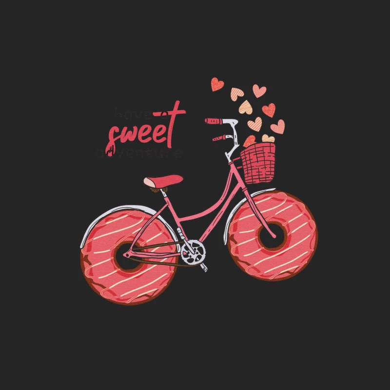 Süßes Abenteuer mit Fahrrad und Donuts Damen Pullover Sweatshirt