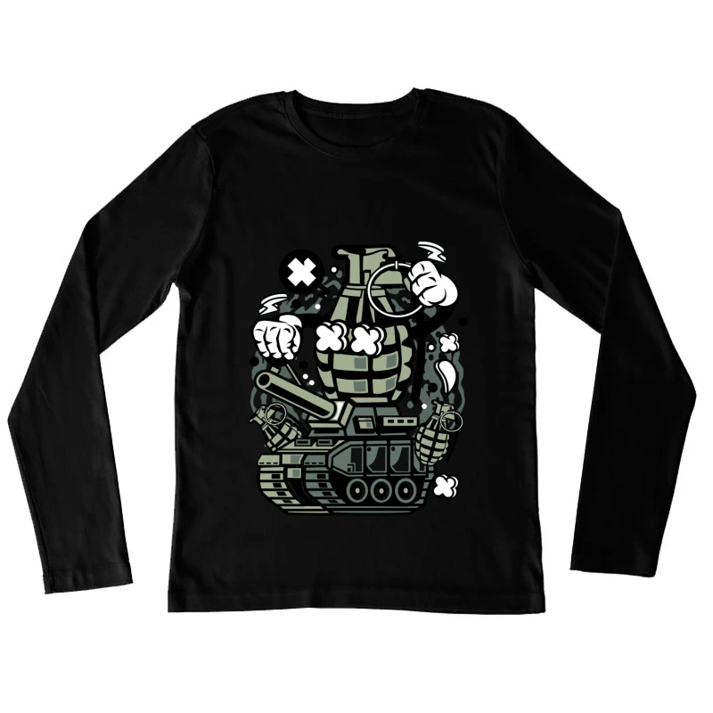 Grenade sur chenilles Femme Manches Longues T-Shirt