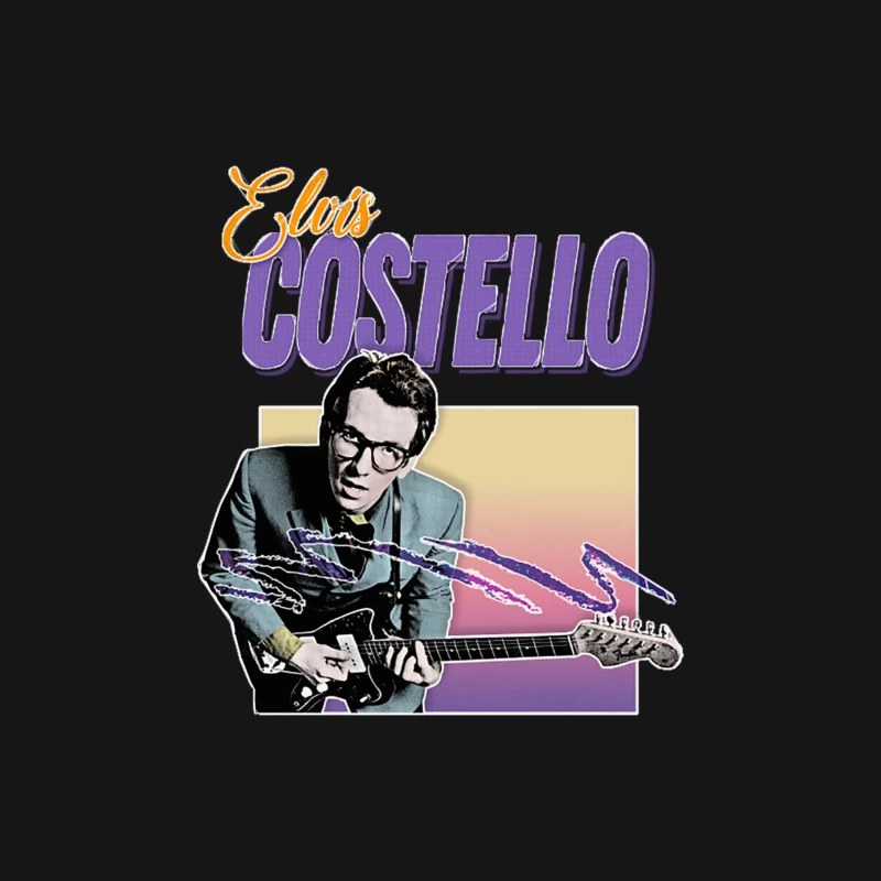 Elvis Costello  80s Style Aesthetic Design Male Long Sleeve T-Shirt