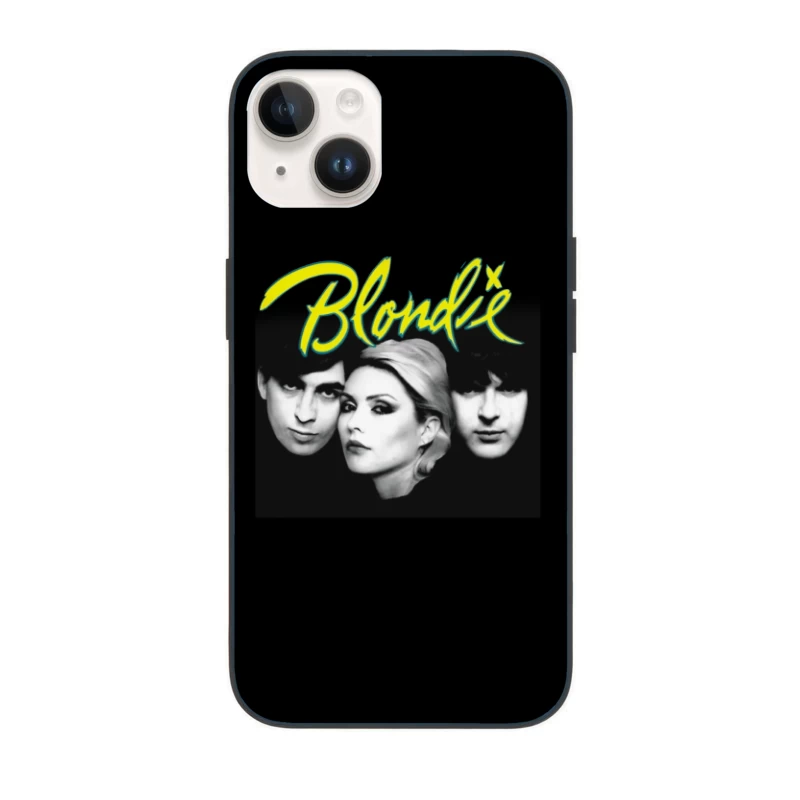 Iconic Black and White Portrait of New Wave Band Blondie iPhone Case