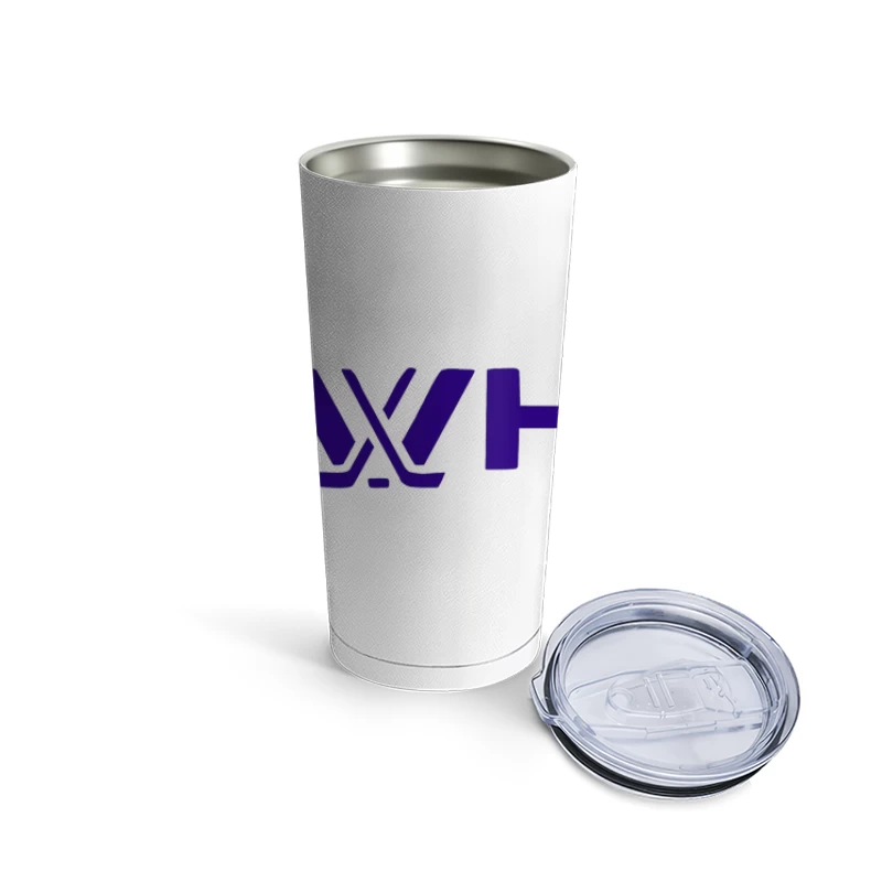 PWHL (Premier Women's Hockey League) Logo in Purple Travel Mug