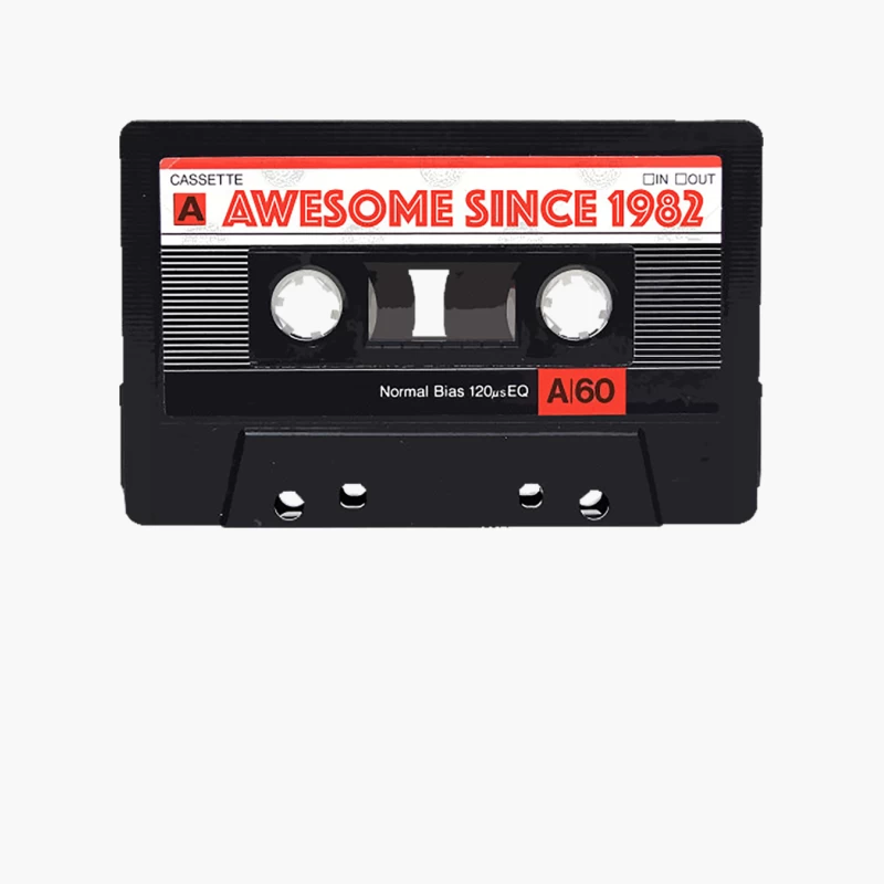 Classic Cassette Tape Mixtape - Awesome Since 1982 Birthday Gift Cotton Tote Bag