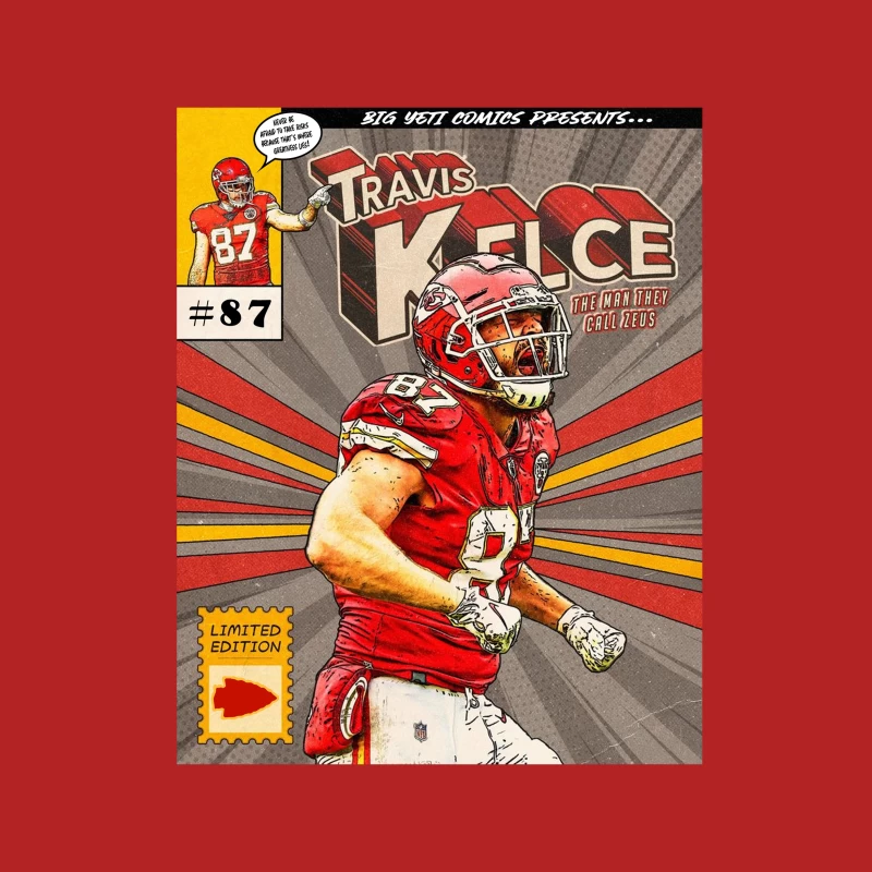 Football - Kansas City Chiefs - Comic Book Mockup - TRAVIS KELCE Male T-Shirt