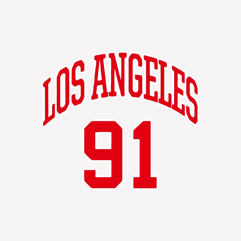 Sporttext Los Angeles 91 Damen T-Shirt