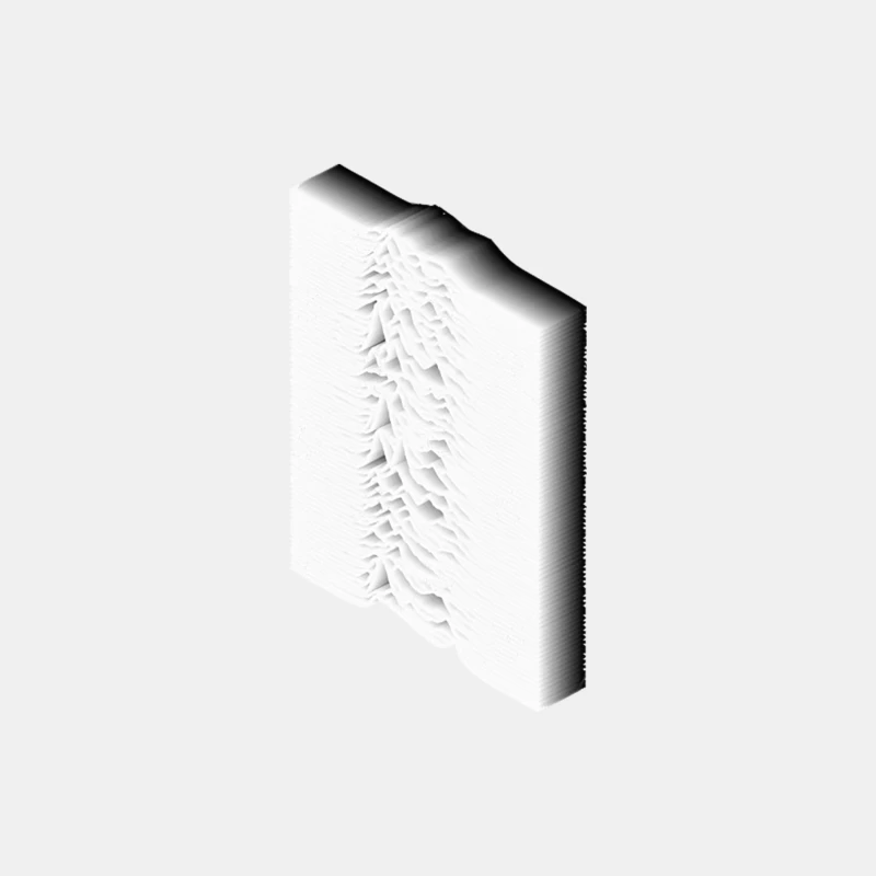 3D Unknown Pleasures Inspired Graphic Design Artwork Male Tank Top