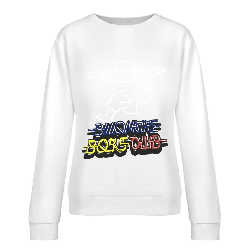 Astronauten-Springer mit lebhaftem Schriftzug Damen Pullover Sweatshirt