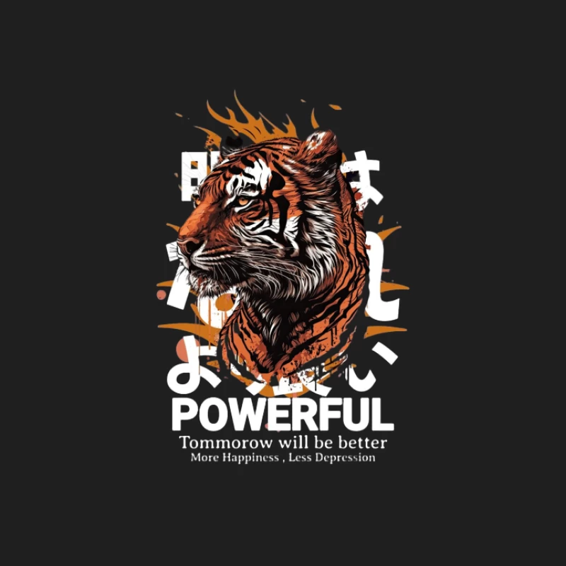 Tigre puissant avec texte motivant Homme Débardeur