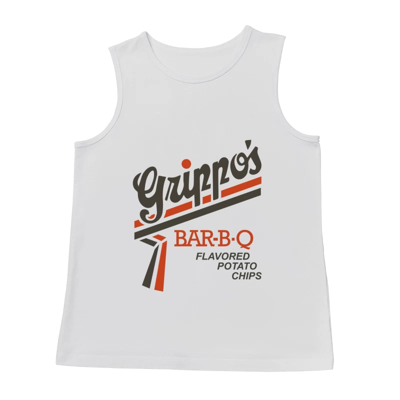 Vintage Grippo's BBQ Potato Chips Logo Design Male Tank Top