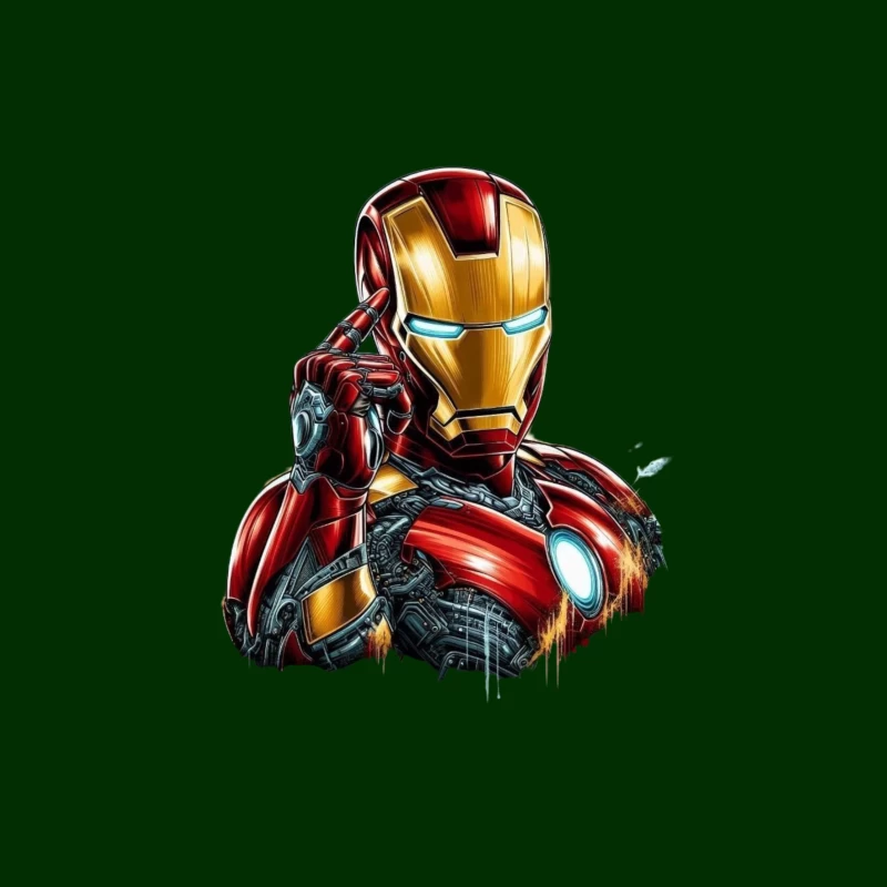 Iron Man Artwork Throw Pillow