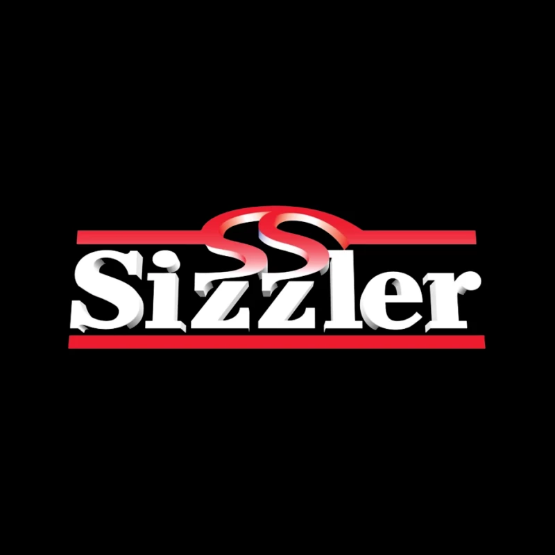 Sizzler Restaurant Chain Logo Design in Red and White Pin