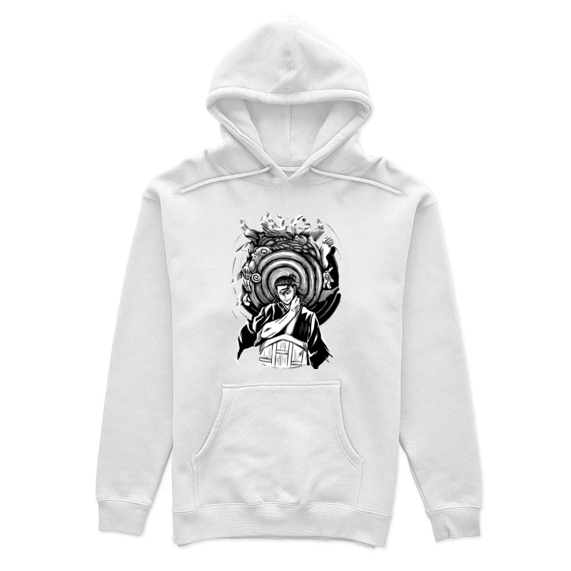 Mystischer Krieger mit Wirbelmuster Damen Pullover Hoodie