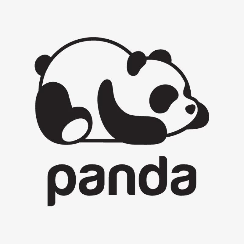 Schlafender Panda Logo Herren Pullover Sweatshirt