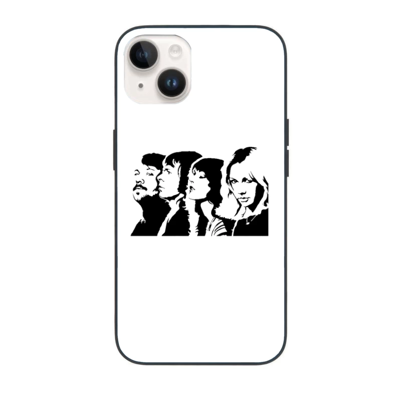 Abba Black White iPhone Case