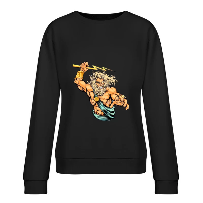 Zeus: The God of Lightning Female Pullover Sweatshirt