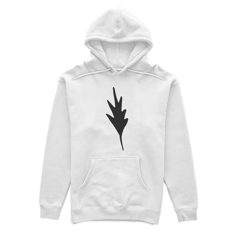 Silhouette de feuille noire Femme Sweat à capuche