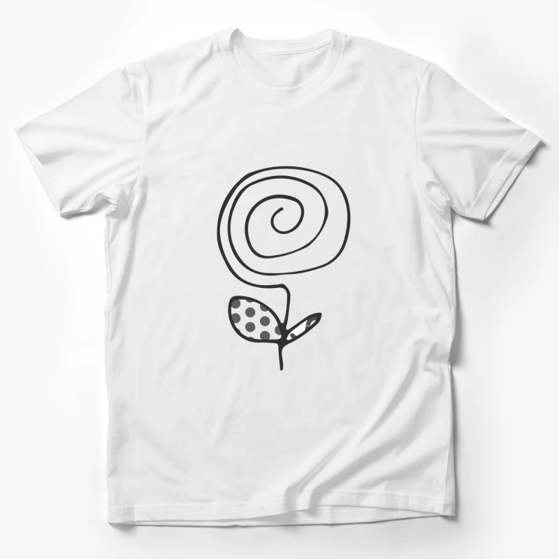 Fleur abstraite spirale Homme T-Shirt