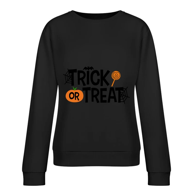 Halloween: citrouille et sucette Femme Sweat-shirt à enfiler